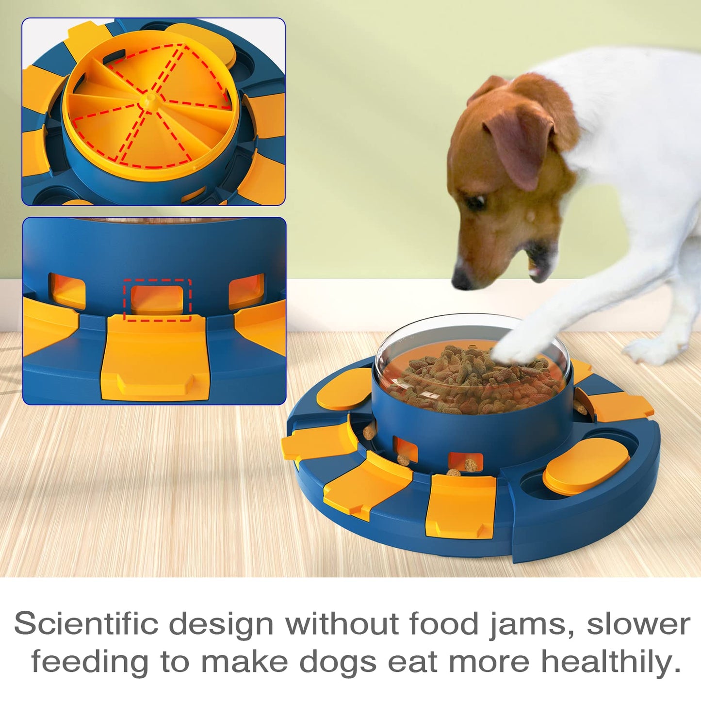 QQQNG Dog Puzzle Toy Dogs Brain Stimulation Mentally Stimulating Toys Beginner Puppy Treat Food Feeder Dispenser Advanced Level 2 in 1 Interactive Games for Small/Medium/Large Aggressive Chewer Gift B