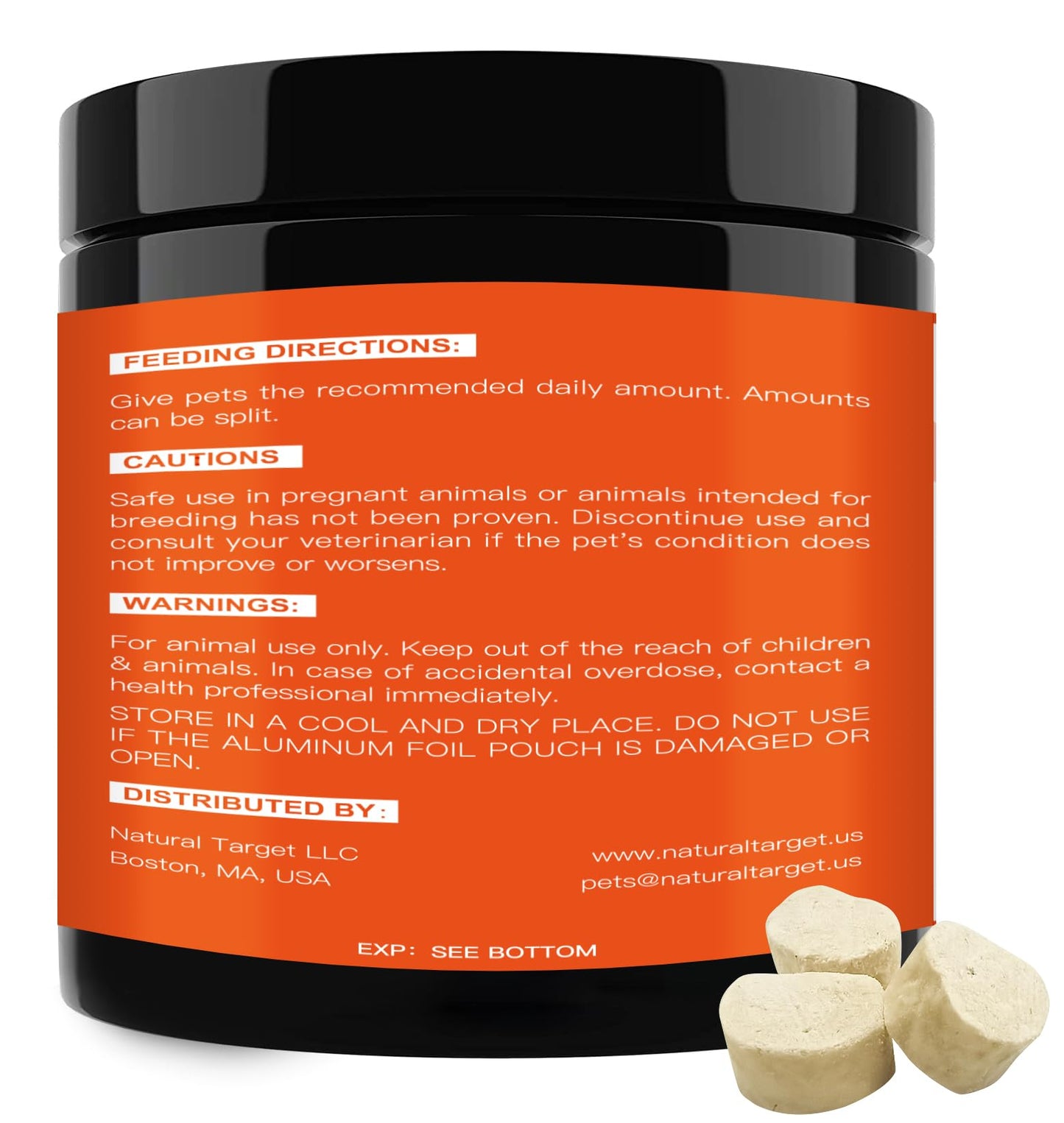 NATURE TARGET Glucosamine Joint Supplement for Dogs, Chondroitin, Omega-3, MSM, Hemp, Turmeric for Pain Relief, Dog Joint Supplement with Calcium for Bone Health, 120 Chicken Flavored Crunchy Chews