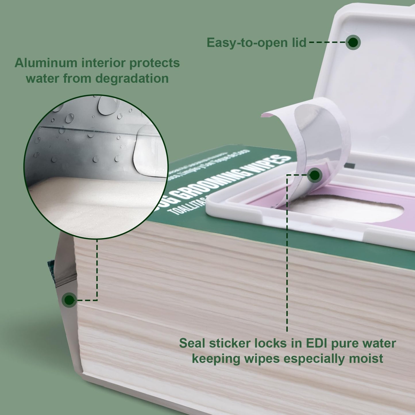 ATIFBOP Dog Wipes for Paws and Bum, Hypoallergenic Pet Grooming Wipes Natural and Gental, 400 Wipes for Cleaning & Grooming Moisturizing Coconut