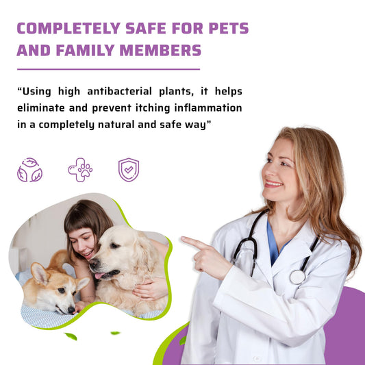 PE4U Pet Relief Spray for Dogs & Cats - Natural Perilla Leaf Extract, Safe for Sensitive Skin - Soothes Itching, Reduces Dermatitis, Protects & Refreshes - [Spray + Shampoo + GIF]