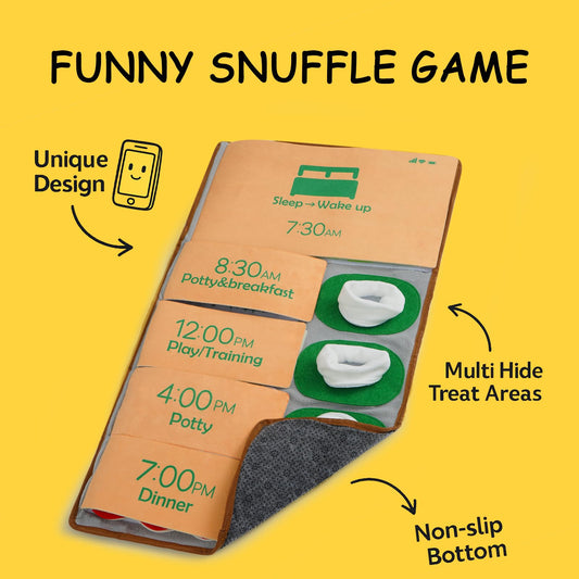 Nocciola Snuffle Mat for Dogs, 28" x 16" Enrichment Large Dog Toy Phone Alarm Clock Design Slow Feeder Mental Stimulation Dog Hide and Seek Dog Puzzle Sniff Mat Toys for Small Medium Large Dogs