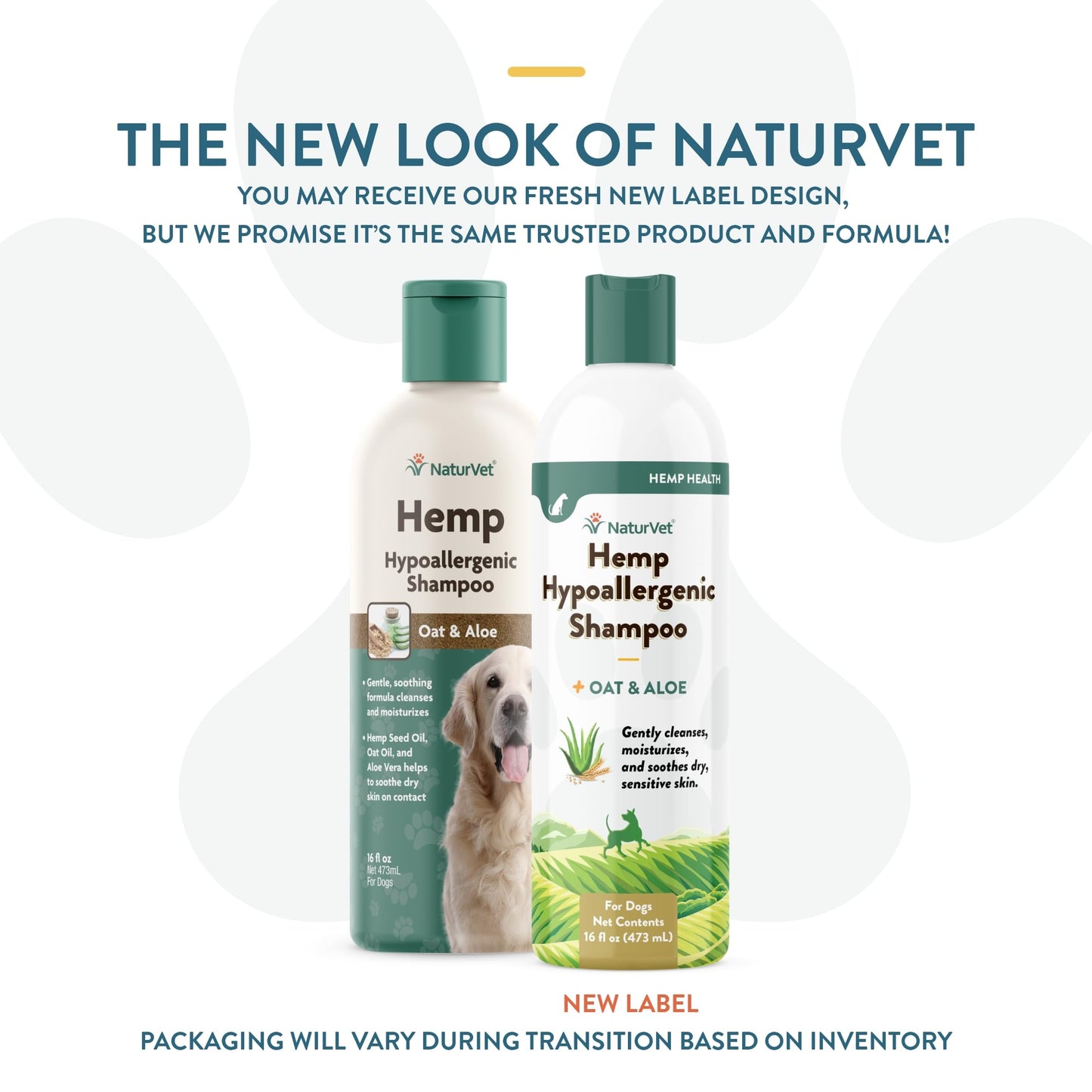 NaturVet Hemp Hypoallergenic Shampoo with Oat and Aloe for Dogs, 16oz Liquid, Made in The USA