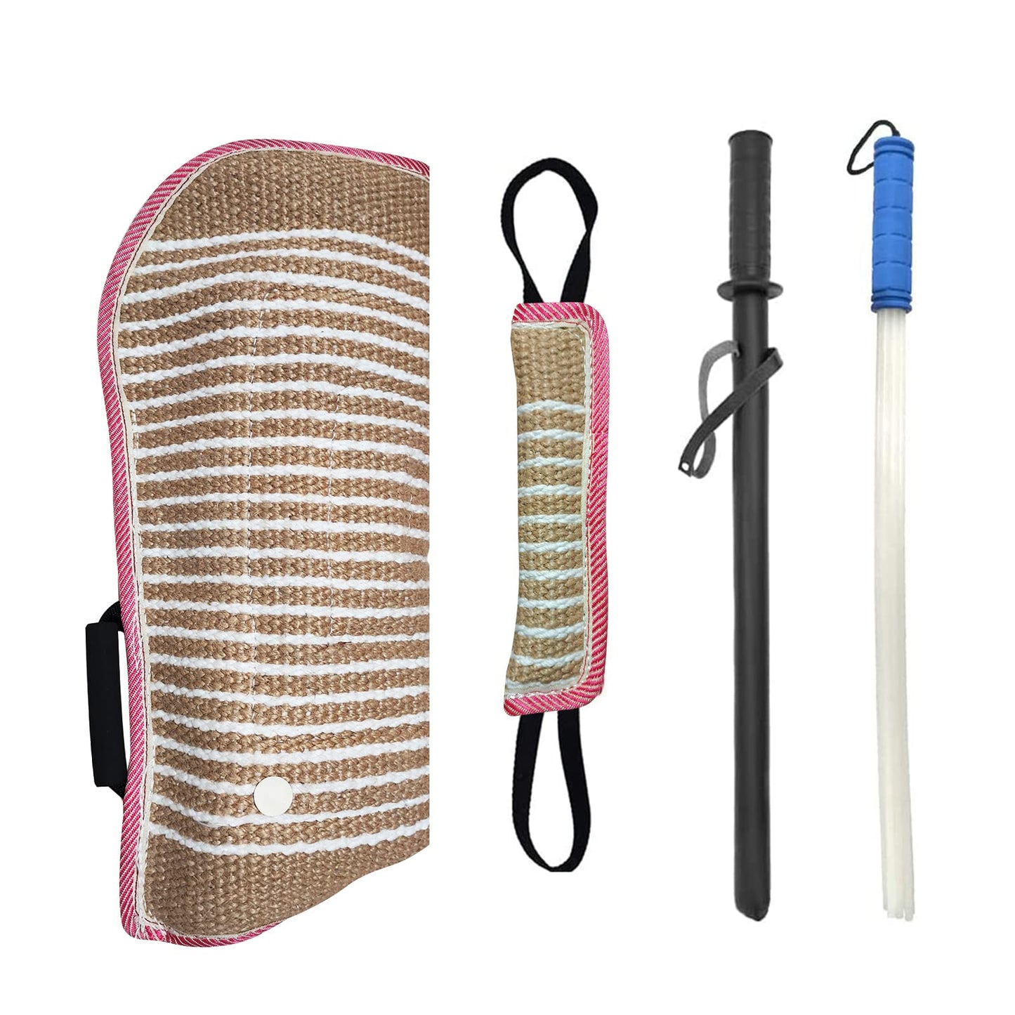 Professional Dog Bite Training Set - Tough Dog Bite Sleeve, Protection for K9, Pitbull, German Shepherd (4 Pack)