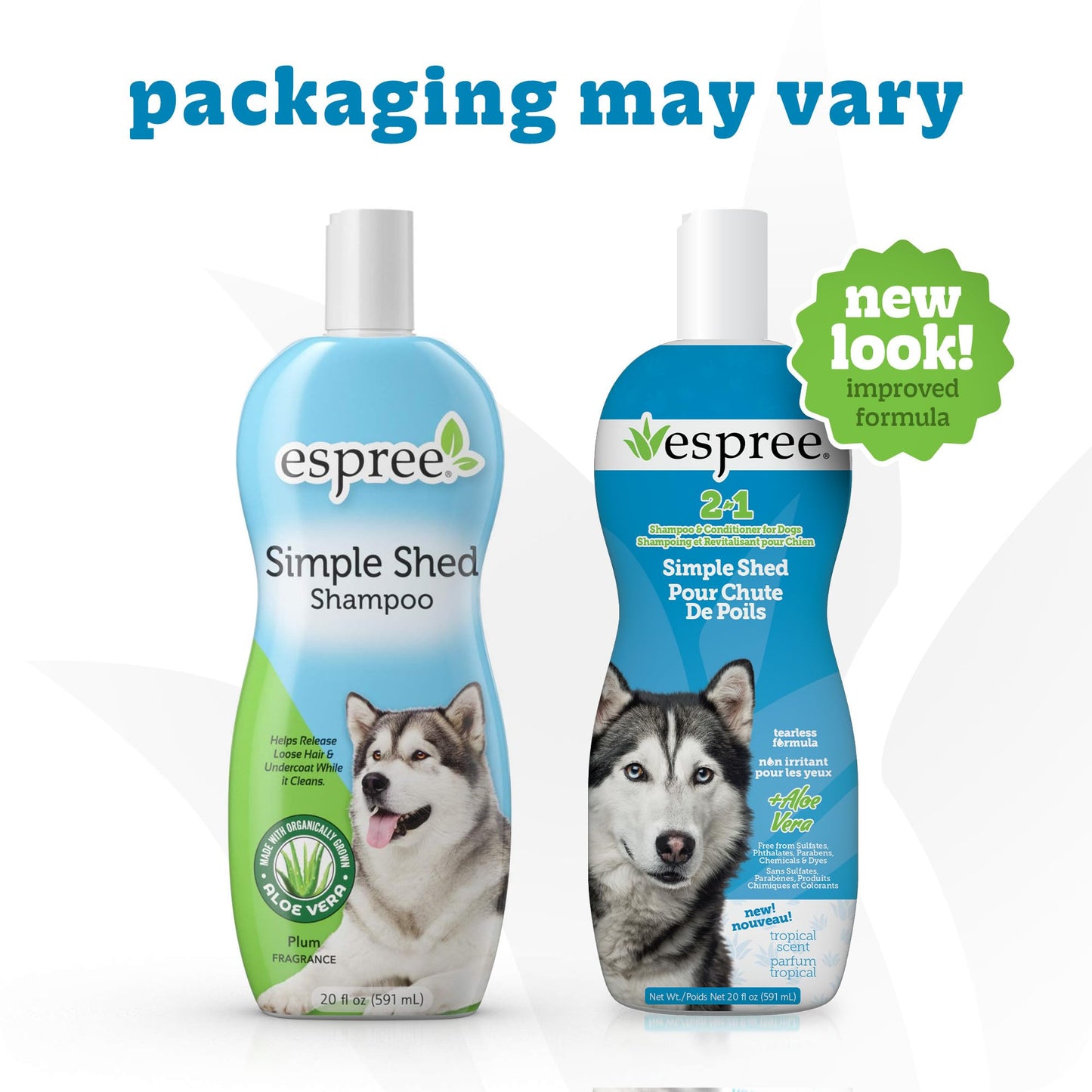 Espree Simple Shed Dog Shampoo & Conditioner, Shed Control Formula with Goat’s Milk, Oat Hydrolysates & Chamomile to Reduce Shedding, Moisturize, and Strengthen Coat, Gentle for Sensitive Skin, 20oz
