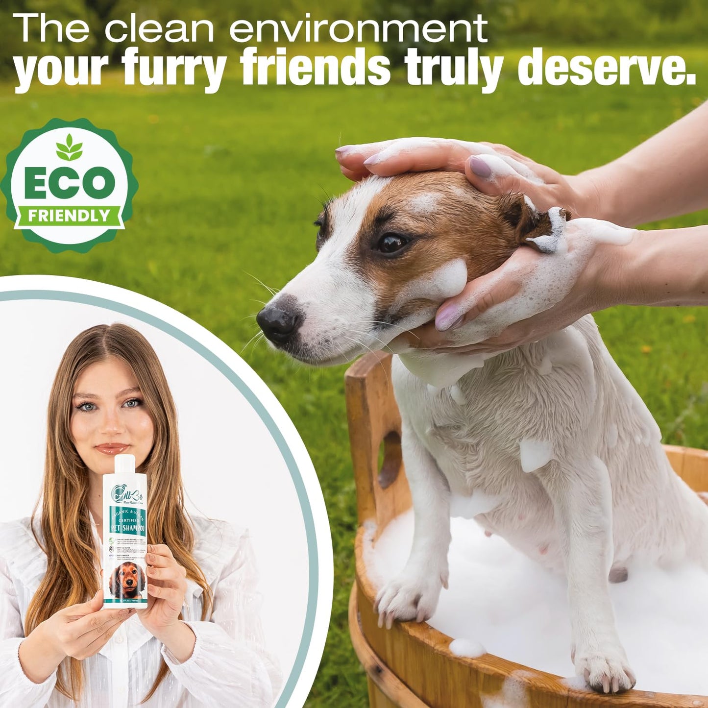 ALLBE Dog & Puppy Shampoo, Puppy & Dog Shampoo for Smelly Dogs, Tearless Pet Body Wash, Deodorizing, and Moisturizing, Conditioner Effect, Gentle Grooming Formula for Sensitive Skin, 13.5 Oz