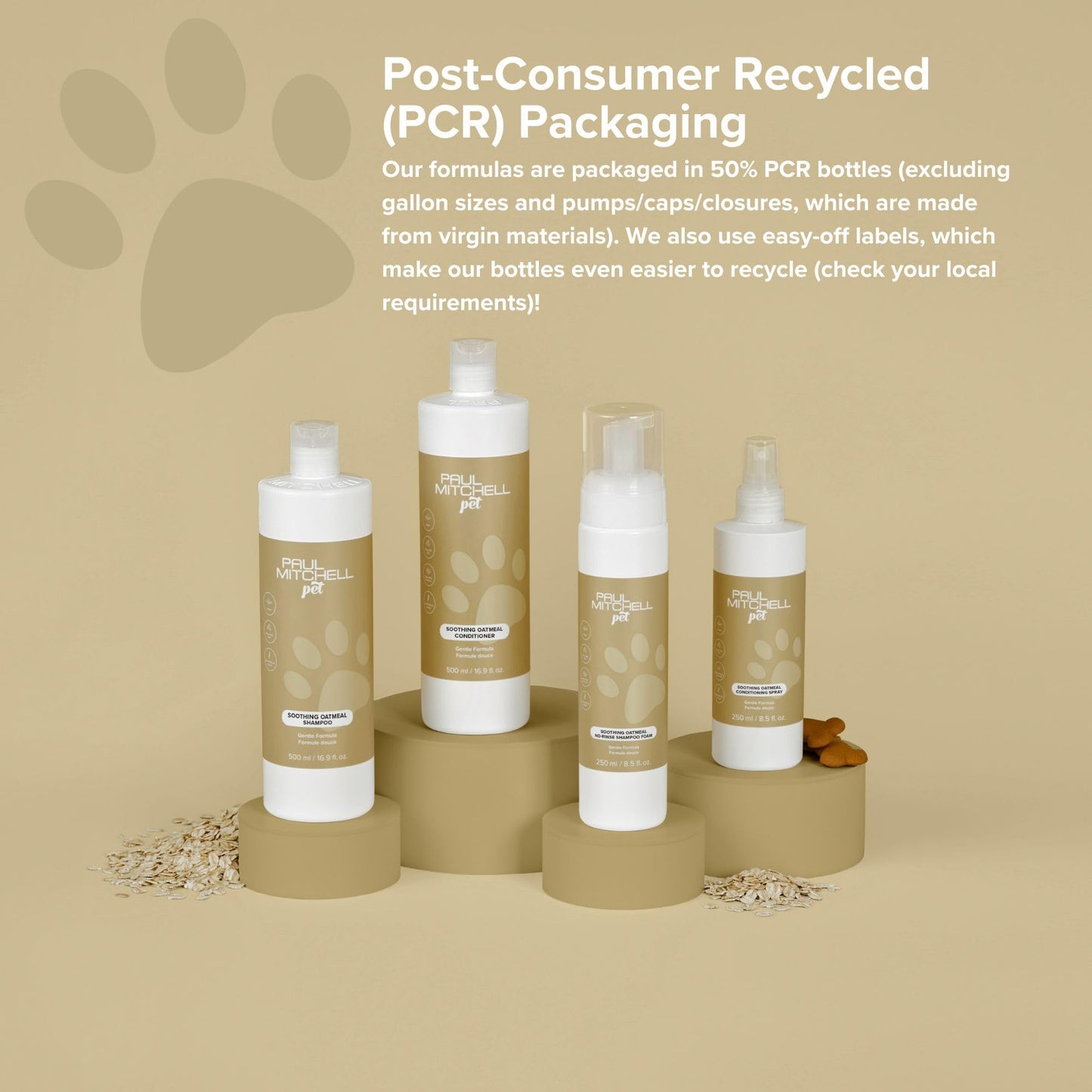 Paul Mitchell Pet Soothing Oatmeal Waterless No-Rinse Shampoo Foam for Dogs, Gentle Formula, 8.5 fl. oz