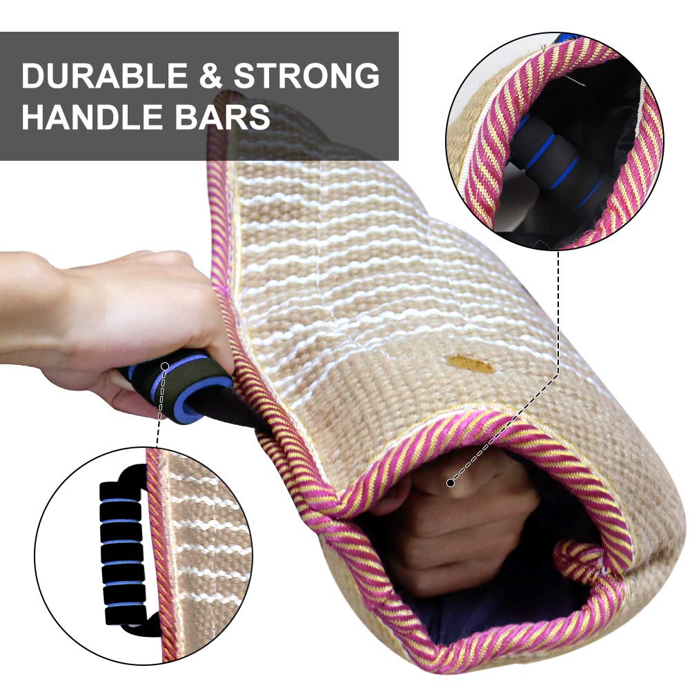 Dog Bite Training Set Professional Dog Bite Sleeve Arm with Whip Agitation Stick for Dogs Training Equipment Protection for Biting Playing Tugging Toy Interactive Pitbull German Shepherd Puppy K9