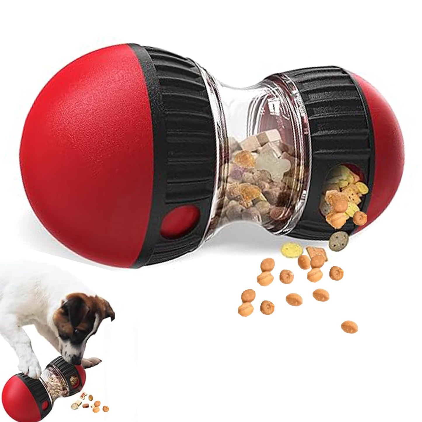 Interactive Treat Dispensing Toys for Smart Puppy Middle Dogs to Keep Them Busy, Cognitive Enrichment Dog Puzzle Slow Feeder Ball Toy (Feeder Toy 1pcs)