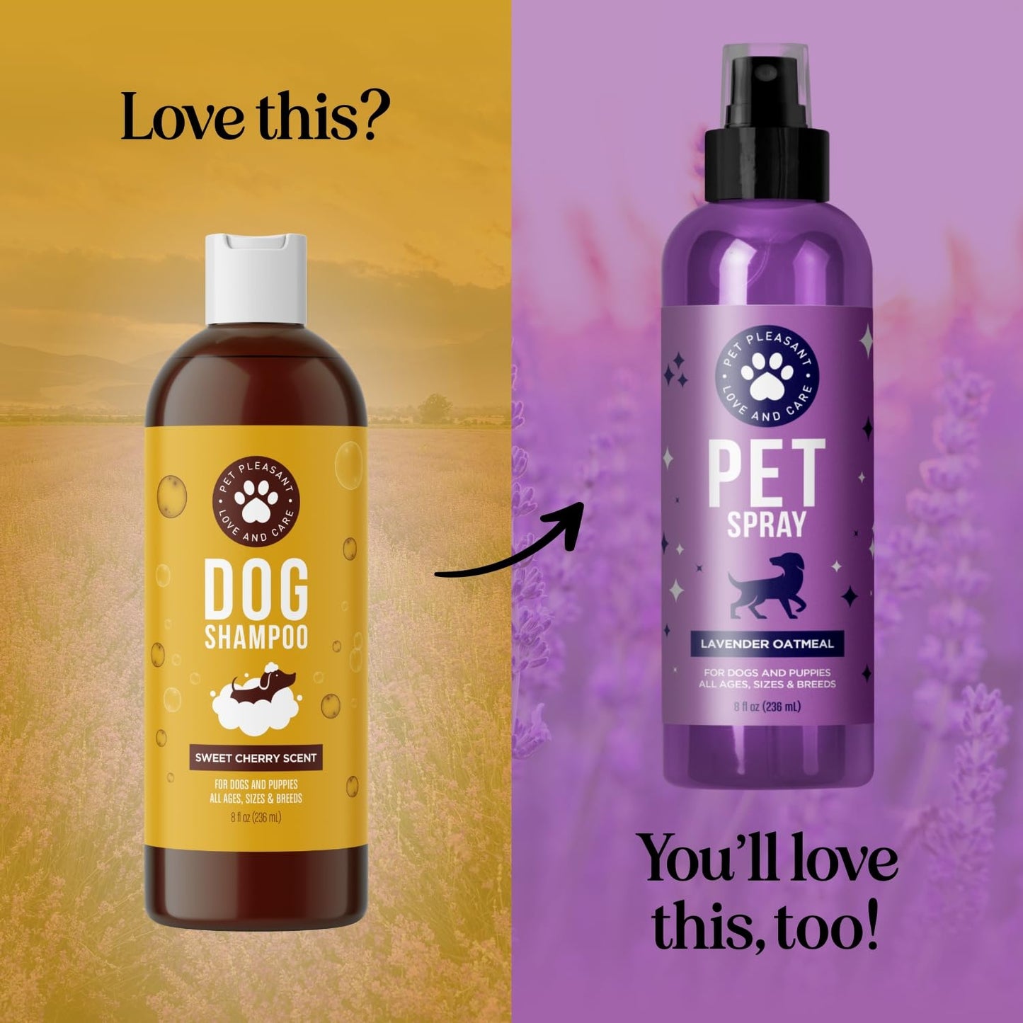 Soothing Oatmeal Shampoo for Dogs - Cleansing and Moisturizing Aloe & Oatmeal Dog Shampoo for Smelly Dogs of all Ages & Breeds - Gentle Sulfate and Paraben Free Dog Wash Made in USA (Sweet Cherry)