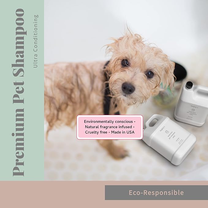 Begley's No Rinse Waterless Pet Shampoo, Bathless Cleaning, Deodorizing, and Odor Removal for a Shiny, Fresh Smelling Coat - Effective for Dogs, Puppies, and Cats - Refill, Fresh Tea Tree
