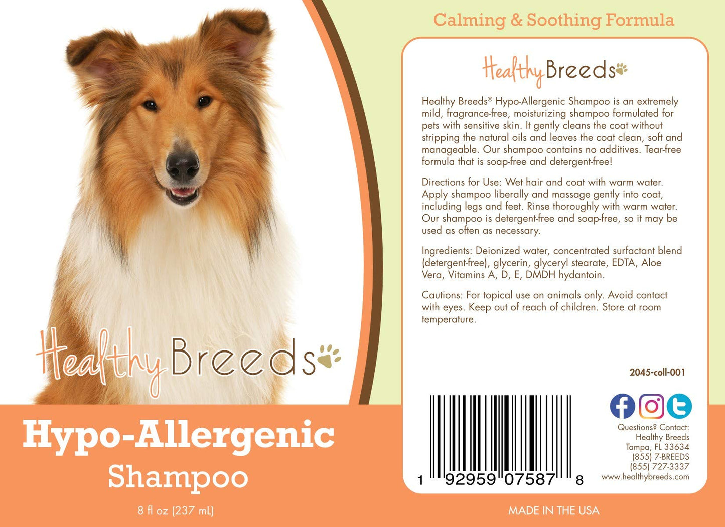 Healthy Breeds Collie Hypo-Allergenic Shampoo 8 oz