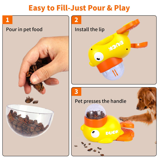 2-in-1 Interactive Dog Puzzle Toy, Slow Feeder, Safe and Durable Dog Food Treat Feeding Dispenser for Dogs and Cats, Promotes IQ Training and Entertainment Reduces Bloating Anti-Gulping