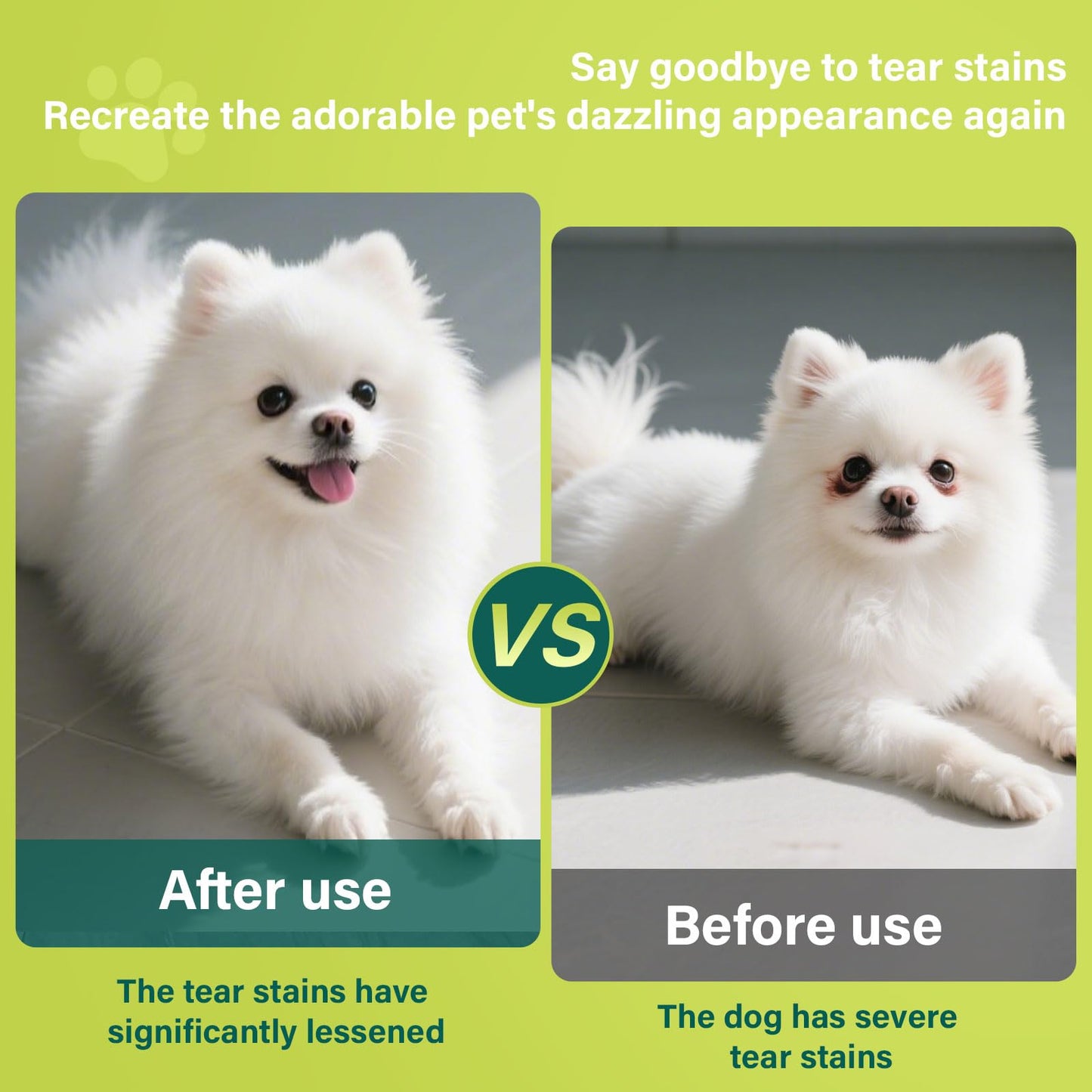 Nutridog Tear Stain Chews for Dogs - Dog Tear Stain Remover & Supplement with Antioxidant Blend, Vitamin C, Lutein - 120ct Beef Flavor Soft Chews for Eye Health & White Fur Care (ND-038)