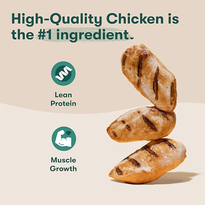 Jinx Chicken Bites, Soft Jerky Dog Treats, Slow-Smoked Real Chicken, Low-Calorie and Packed with Flavor, No Fillers, Bite-Sized Snack, 5oz (Pack of 2)