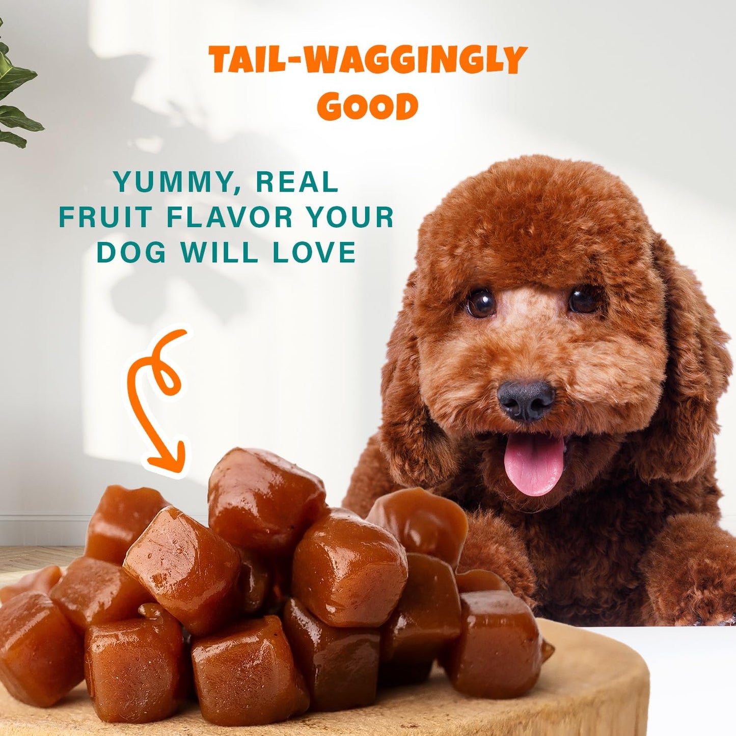 PETIPET Apples+Carrots Plant-Based Fruit Dog Treats - Carrot and Apple Soft & Chewy - Healthy Vegetarian, Vegan Dog Treats with Organic Ingredients - Low-Protein, Hypoallergenic, Gluten-Free