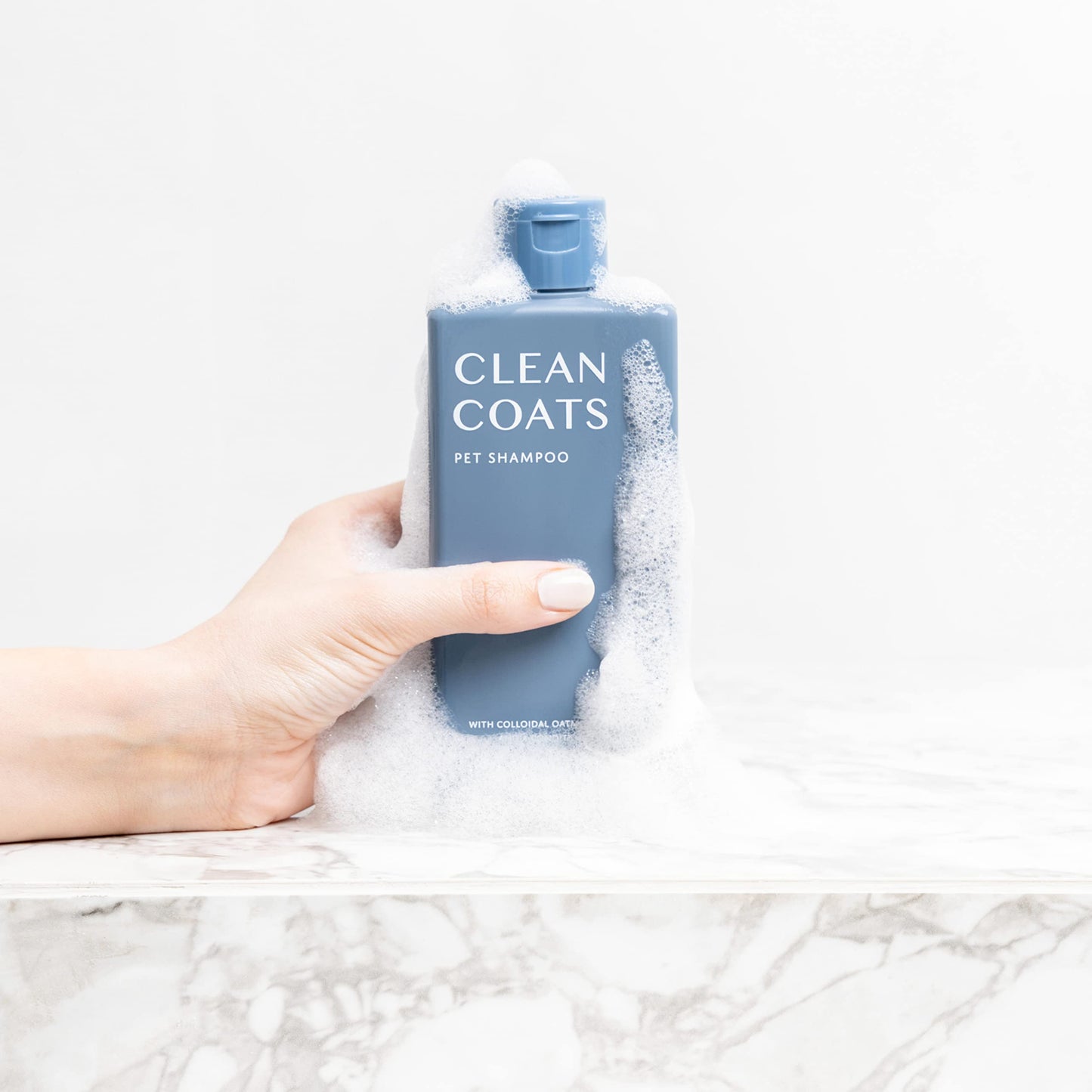 Clean Coats Fragrance Free Pet Shampoo for Dogs – Gentle Oatmeal & Aloe Leaf Formula for Sensitive Skin, Helps to Relieve Itchy & Dry Skin, Vegan Formula