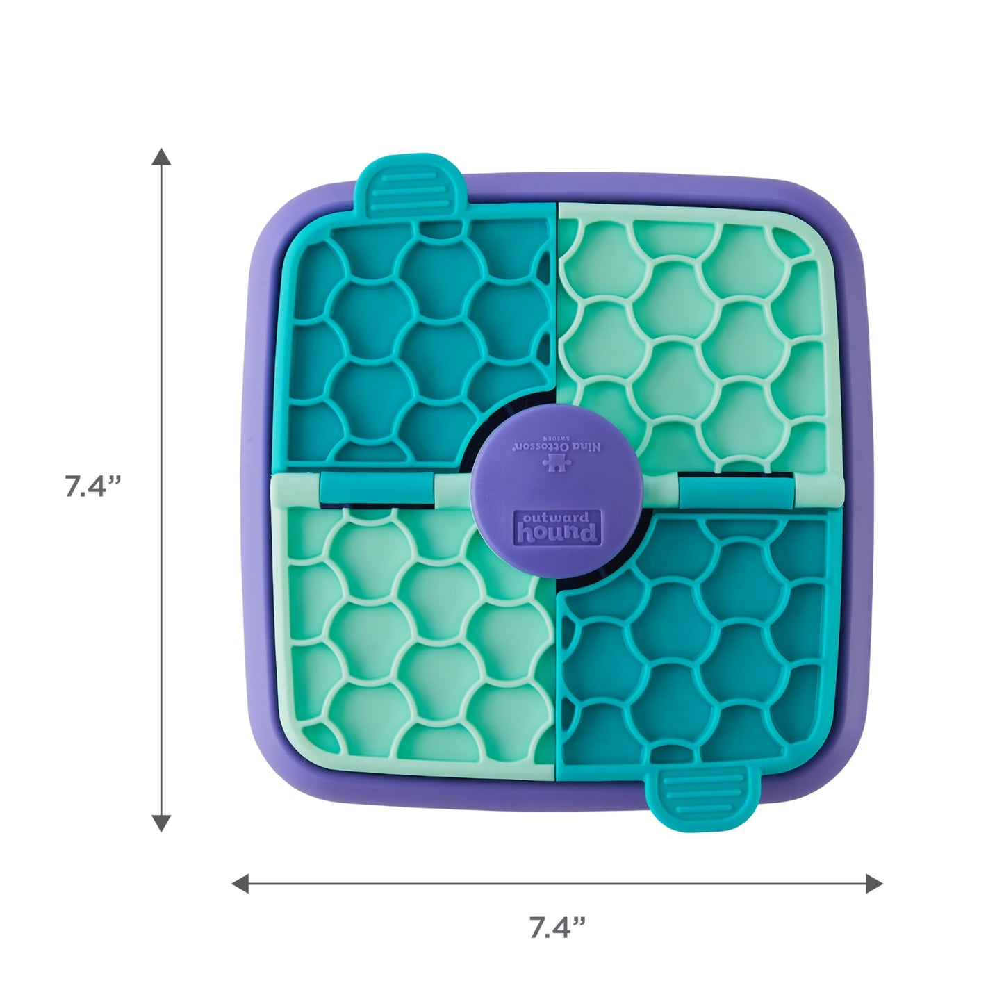 Outward Hound by Nina Ottosson Lick N’ Flip 3-in-1 Interactive Dog Puzzle Toy, Lick Mat & Slow Feeder – Calming Enrichment Feeder for Small & Medium Dogs, Holds 1 Cup of Wet of Dry Food