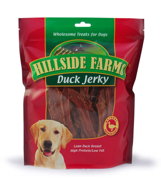 Hillside Farms Duck Jerky Dog Treats with Only 3 Ingredients and No Fillers, 2 Pound Bag
