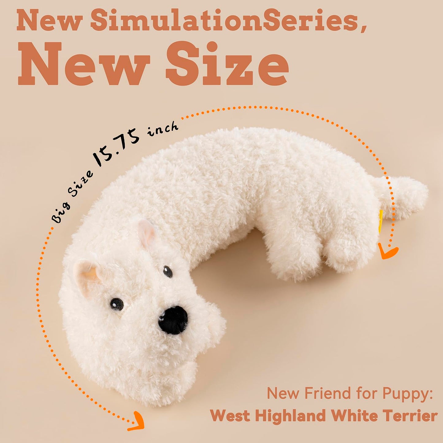 Extragele Puppy Toys, Heartbeat Toy for Puppy Dog Anxiety Relief, Heartbeat Stuffed Animal for Comfort Sleep Aid Crate Training Calming Aid, Puppy Essentials Gifts