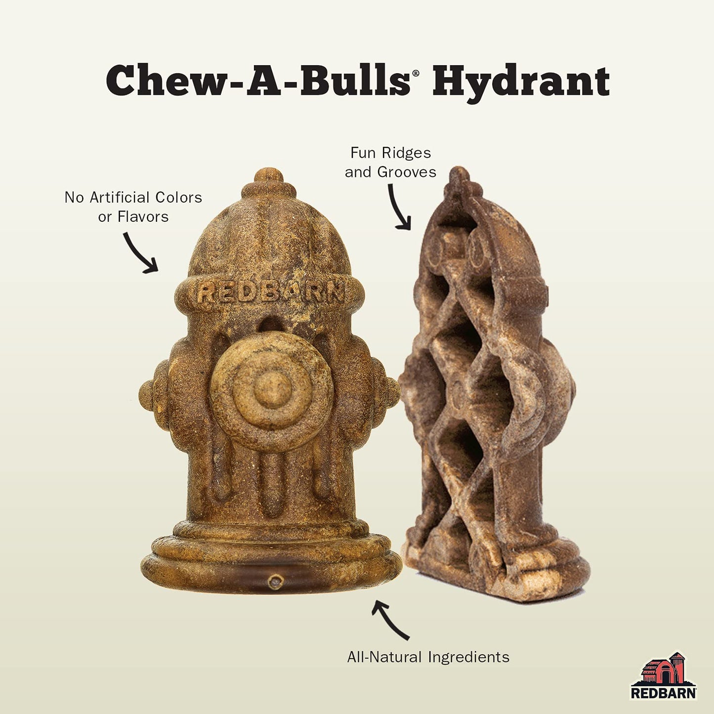 Redbarn Pet Products Chew-A-Bulls (Size: Medium, Shape: Hydrant, Case of 45)