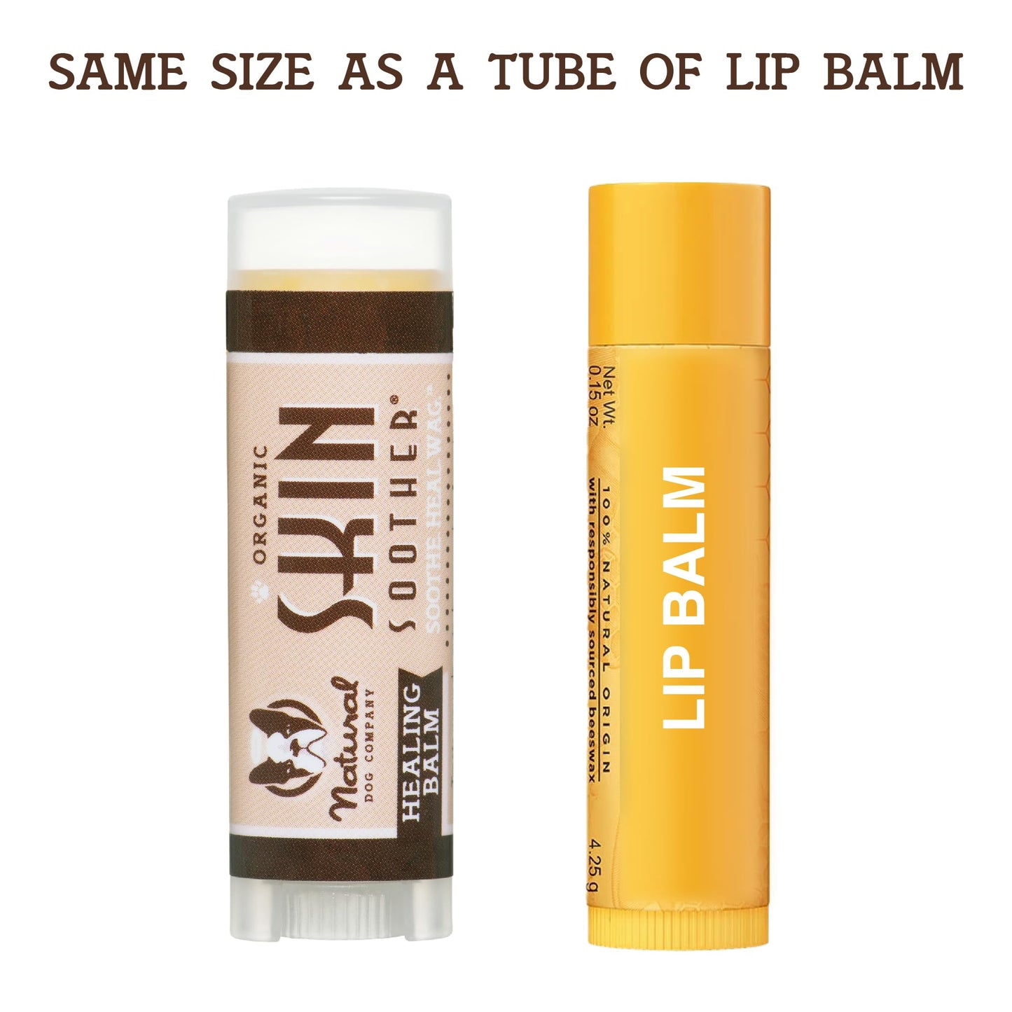 Natural Dog Company Skin Soother Balm for Irritation, Allergy & Itch Relief for Dogs, Hot Spot Treatment, Dog Moisturizer for Dry Skin, Healing Ointment, Coconut Oil & Vitamin E (0.15oz Travel Stick)