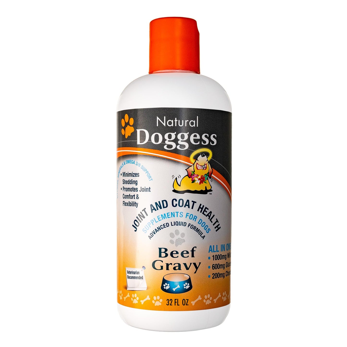 DOGGESS Dressing Best Hip and Joint Supplement for Dogs, Glucosamine & Chondroitin/Joint Health/Salmon Oil for Dogs Skin and Coat Health, Delicious Beef Gravy Flavor, 32 Oz