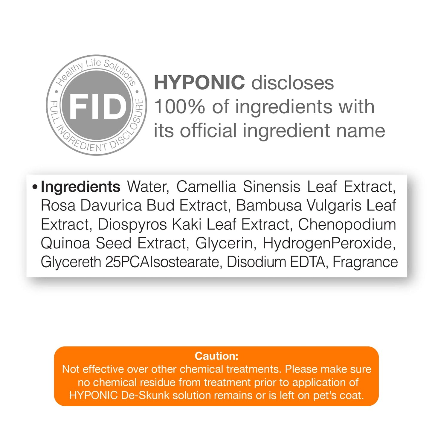 HYPONIC Hypoallergenic Premium De-Skunk Mist 8.01 oz for All Pets - Safe, Non-Toxic Skunk Odor Remover