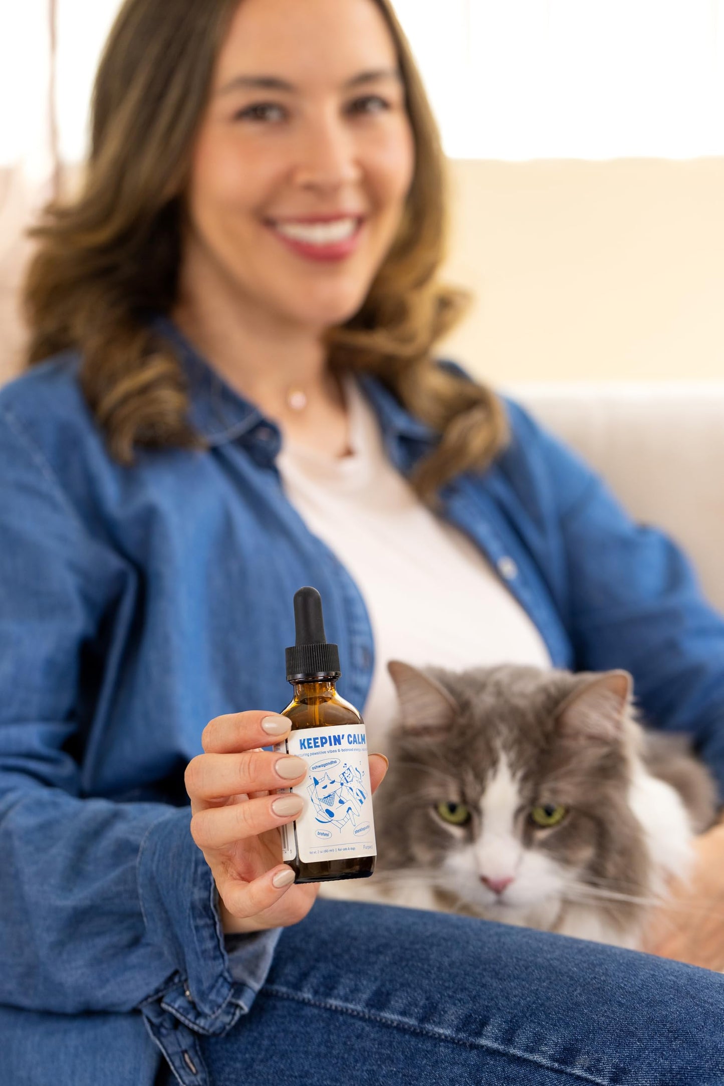 Furpect Keepin' Calm, Natural Herbal Tincture, Anxiety Relief for Dogs & Cats from Stress, Fireworks, Motion, Separation, Storm. Ashwagandha, Herbal Calming, Sleep and Stress Relief Aid, 60ml.