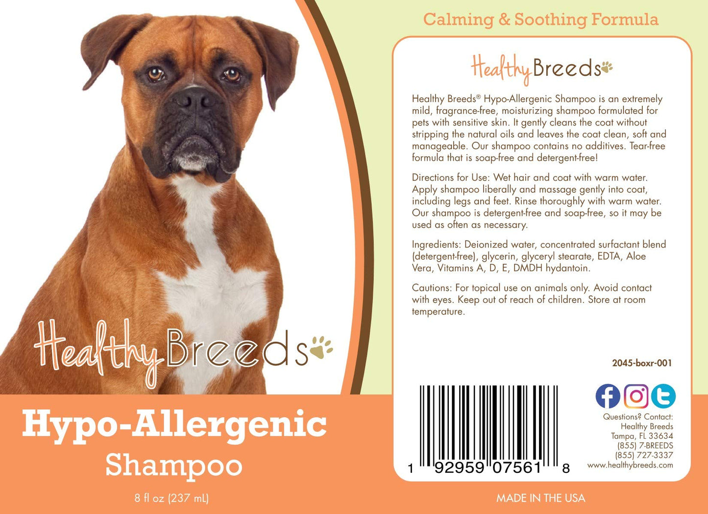 Healthy Breeds Boxer Hypo-Allergenic Shampoo 8 oz