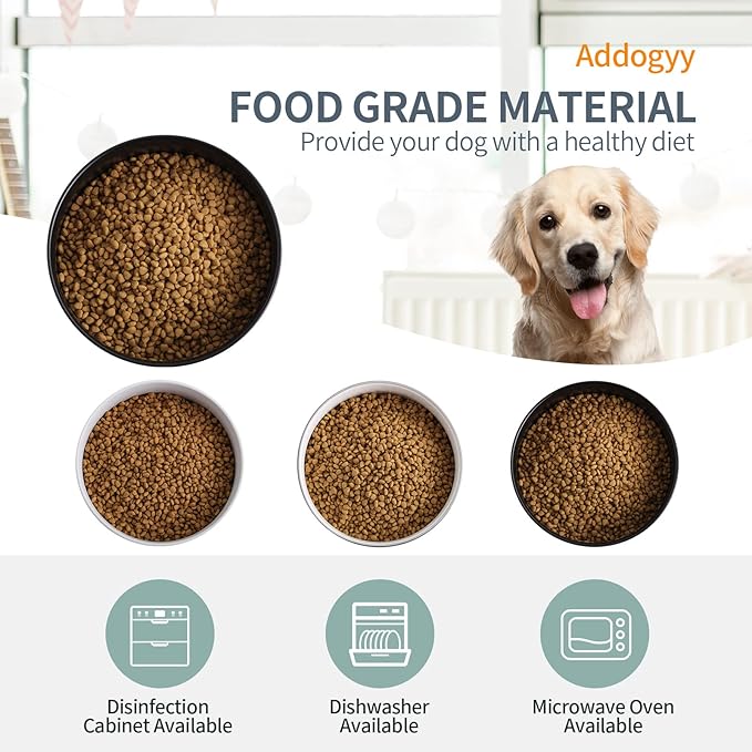 Dog Bowl Ceramic for Medium Large Breed, Heavy Weighted Dog Food Water Feeder Dish,8 in Non - Slip Modern Cute Extra Big Porcelain Pet Bowl Maze Marble Grey