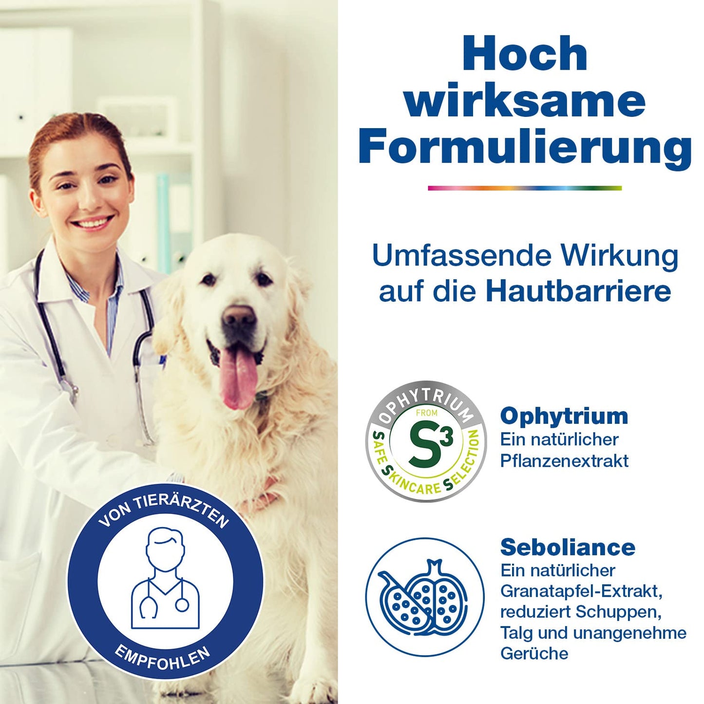 DOUXO S3 SEB Mousse, Dog & Cat Dandruff Solution, Soothing Leave-On Cat Mousse, Effective Mousse for Dog Dermatitis, Flaky & Oily Pet Skin, Hypoallergenic Fragrance, Dog Dandruff Mousse, 150ml