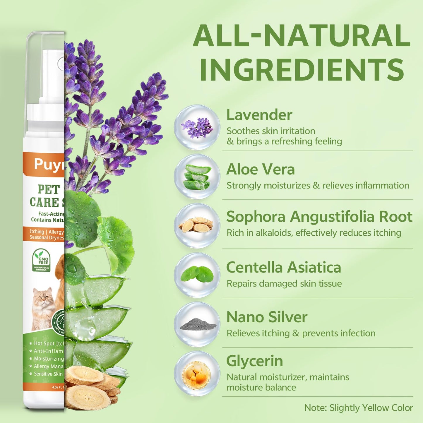 puyrzoe 200ML Dog No Chew Spray & 120ML Pet Itch Relief Hot Spot Spray, Anti Itch and Allergy Relief & Prevent Chewing Furniture, Indoor Outdoor, Training & Behavior Aids, No Alcohol & Trace