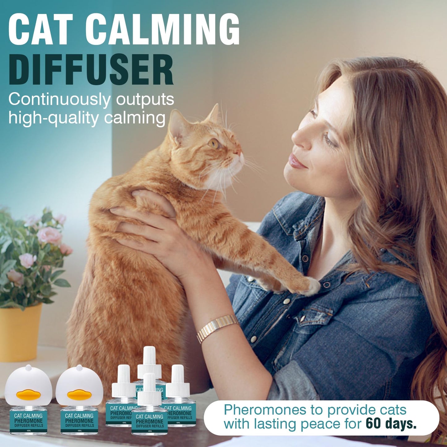 Cat Calming Diffuser 8 in 1 Multicat Pheromone Diffuser Pheromones to Calm Stress and Anxiety Relief Products Plug in Refill Anti Aggression for Cats Spraying No More Stop Cat from Urinating in House
