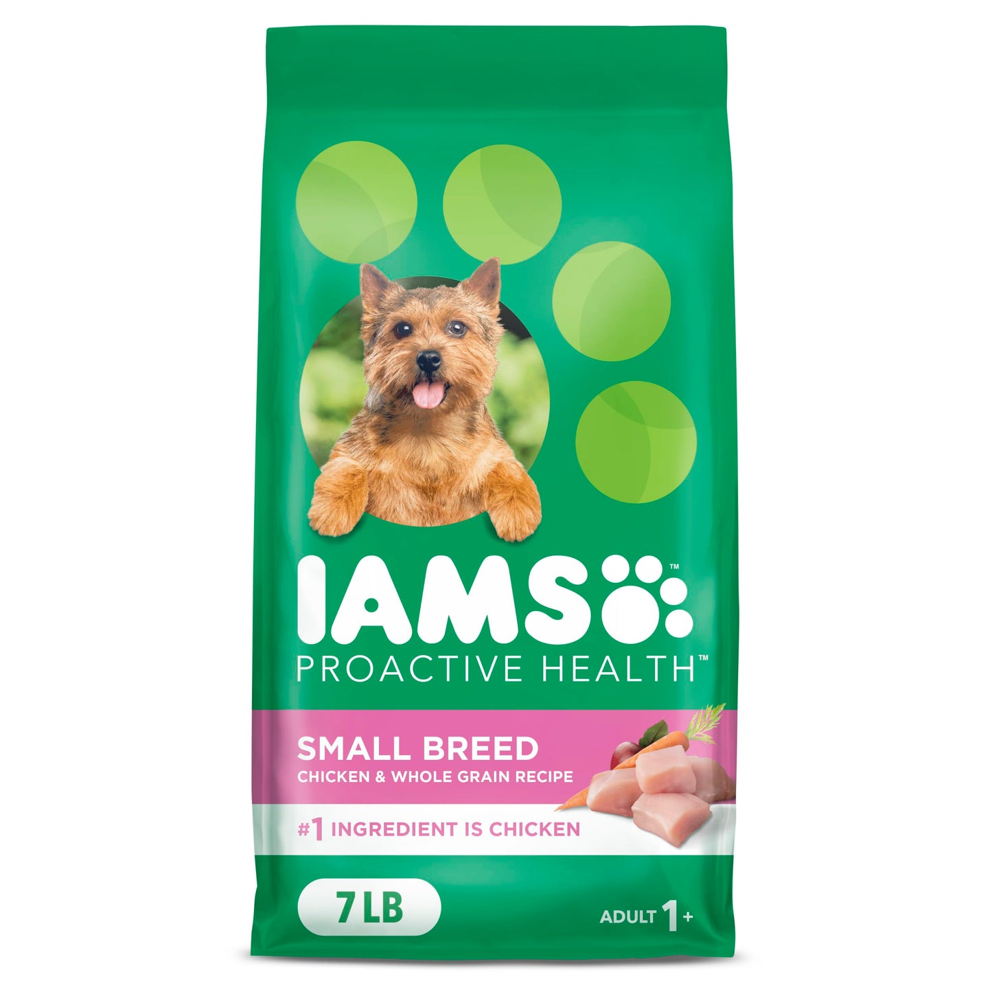 IAMS Proactive Health Small Breed Dog Food Dry with Real Chicken, 7 lb. Bag