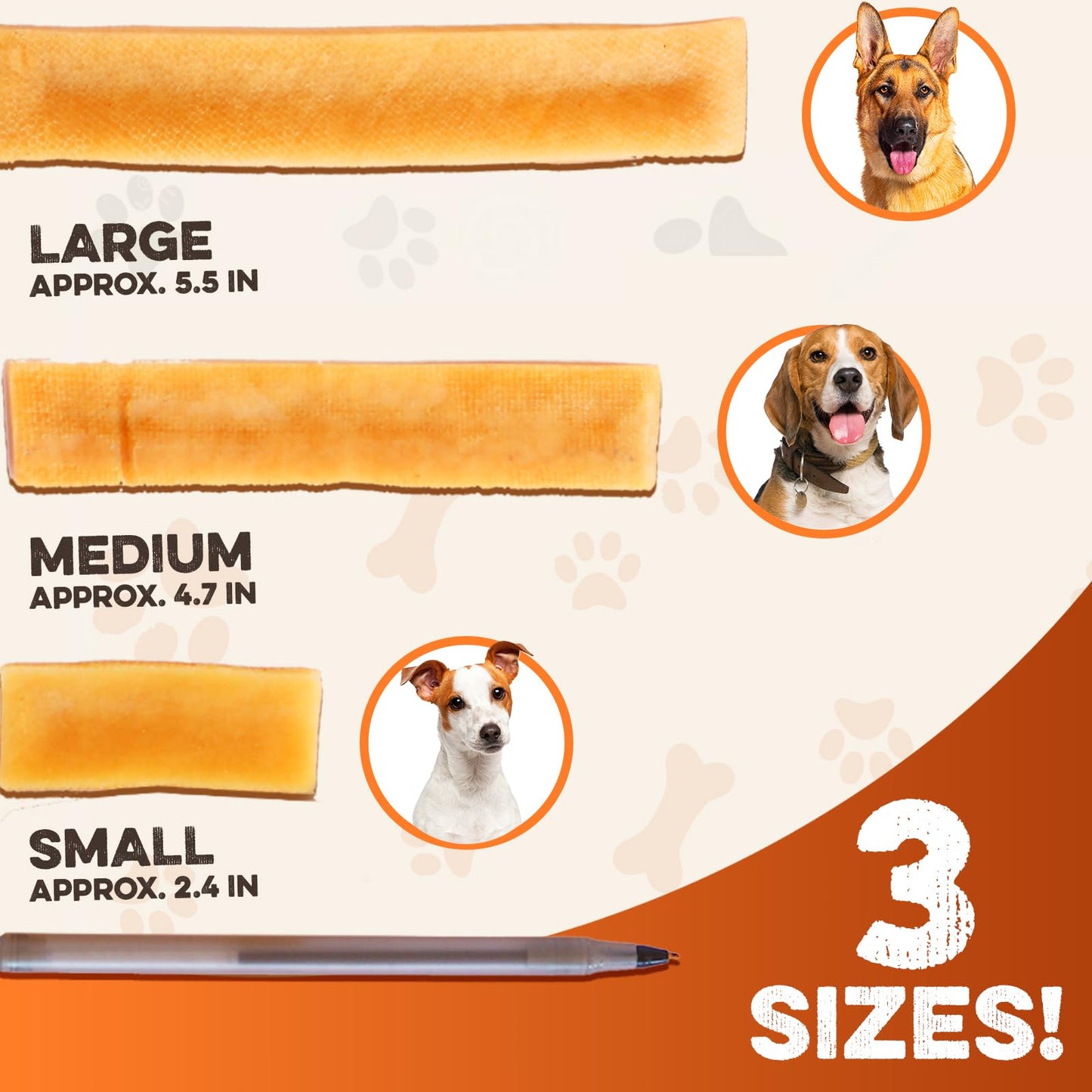 BRUTUS & BARNABY Yak Cheese Himalayan Dog Chews for Aggressive Chewers – Rich in Nutrients, Long Lasting Yak Chews for Small to Large Dogs.(8-pk)