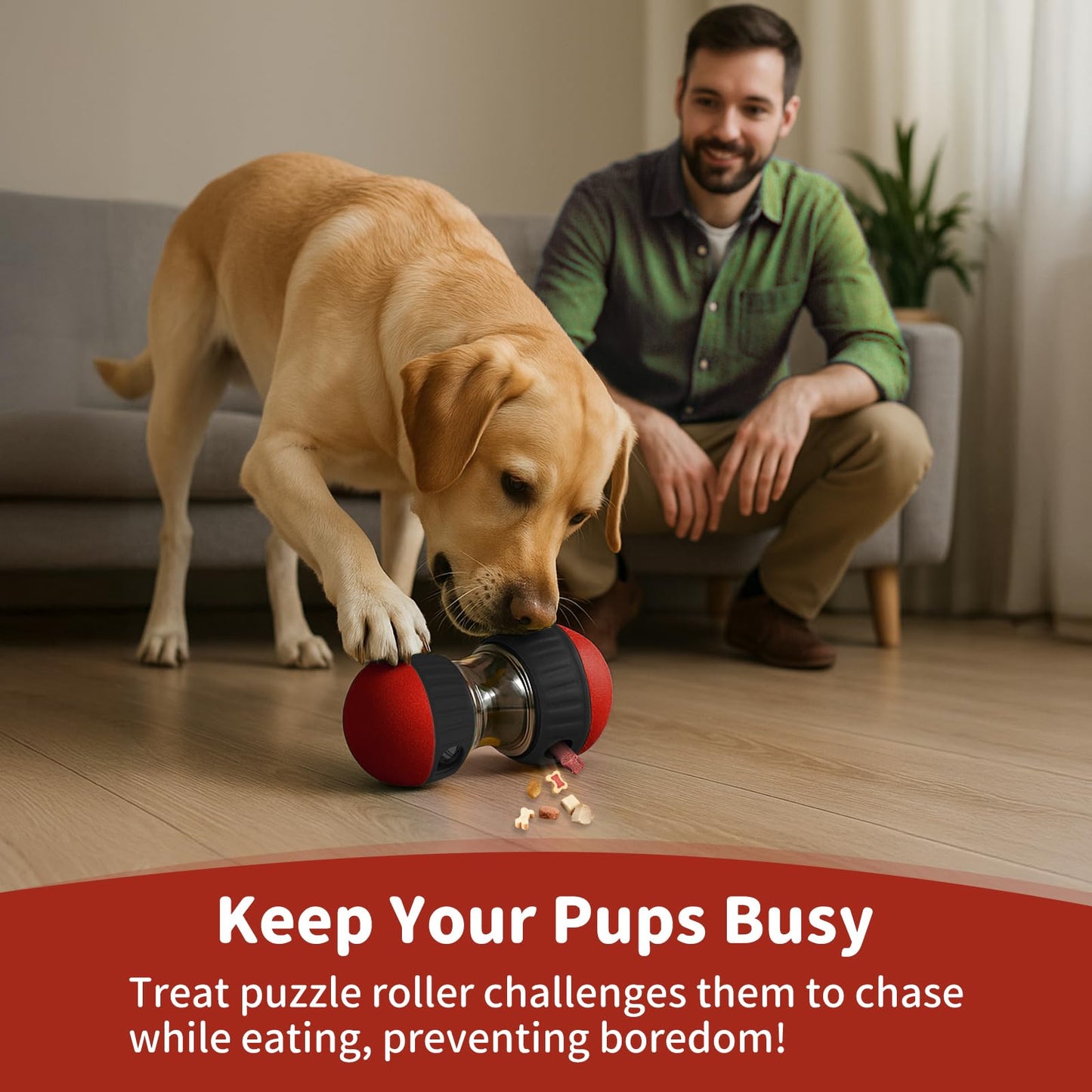 ASL Puzzle Toy for Dogs 2 Levels Slow Feeder Dog Food Treat Feeding Toys for IQ Training Dog Entertainment Toys for All Breeds