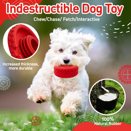 Hanshengday Frozen Dog Toy to Keep Them Busy, Interactive Treat Dispensing Dog Toy, Indestructible Chew Toy for Aggressive Chewers and Large Dogs, Durable Rubber Bully Stick Holder
