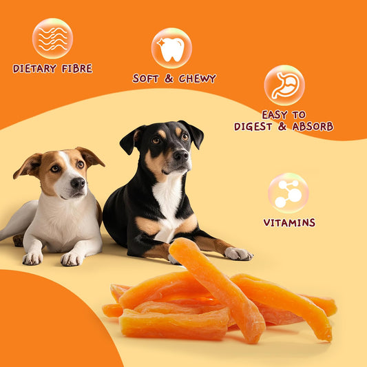 Jungle Calling Sweet Potato Dog Treats,Low Fat Natural Soft Chews for Weight Management, Single Ingredient and Grain Free Healthy Snacks Puppy Adult Dogs,10.6oz