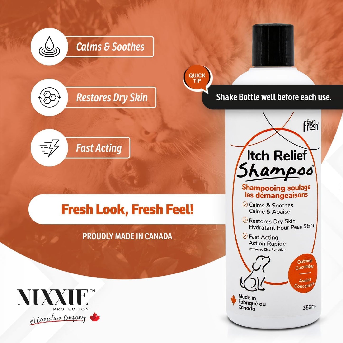 Dog Shampoo for Allergies and Itching by EnviroFresh, Dog Itch Relief Shampoo, Fast Acting Itch Relief for Dogs, Dog Shampoo Sensitive Skin, Anti Itch for Dogs