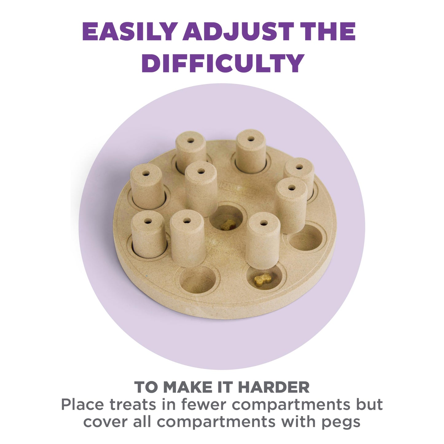 Outward Hound by Nina Ottosson Dog Smart Treat Puzzle Enrichment Toy, Level 1 Beginner, Tan, Composite