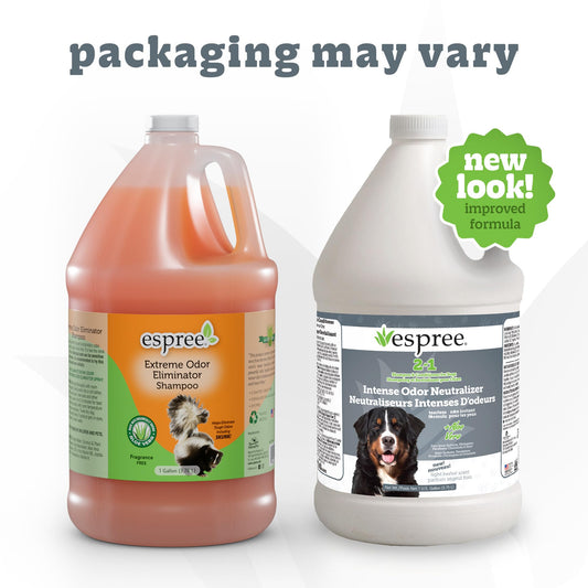 Espree Intense Charcoal Odor Neutralizer Dog Shampoo & Conditioner, Eliminates Stubborn Dog Odors, Plant Based Ingredients, 2 in 1, Charcoal-Infused Odor Neutralizer for Dogs, Cruelty-Free, Gallon