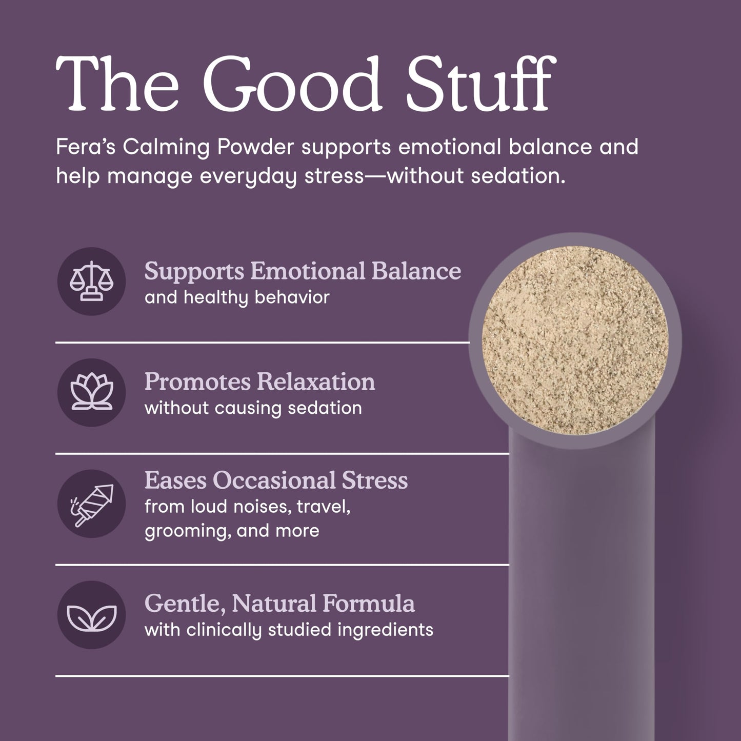 Fera Pets Calming Supplement for Dogs & Cats with Probiotics, L-Theanine, and Ashwagandha - Supports Anxiety Relief - Promotes Relaxation - 60 Scoops