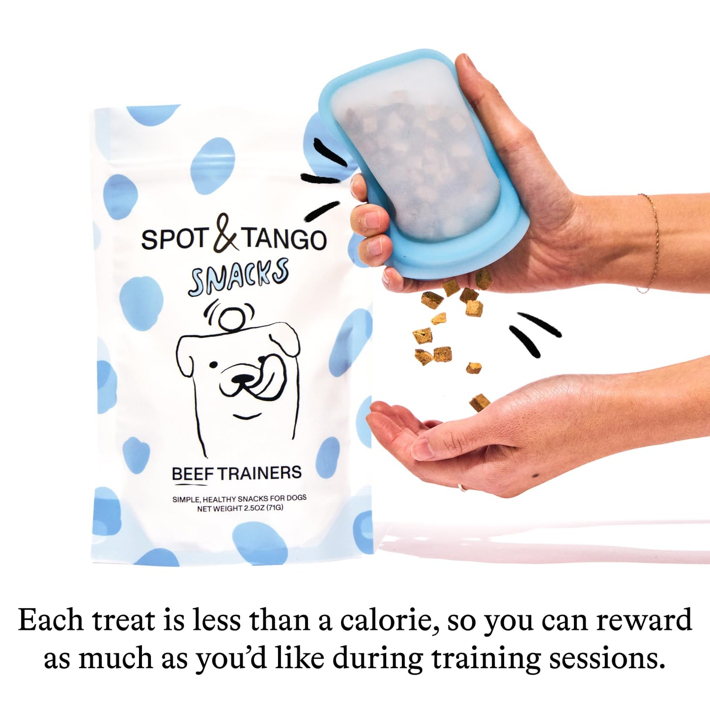 Spot & Tango Beef Dog Training Treats - 100% Beef Liver, Freeze-Dried Dog Snack - Grain & Gluten-Free - for Small, Medium, and Large Dogs - for Puppies Through Seniors