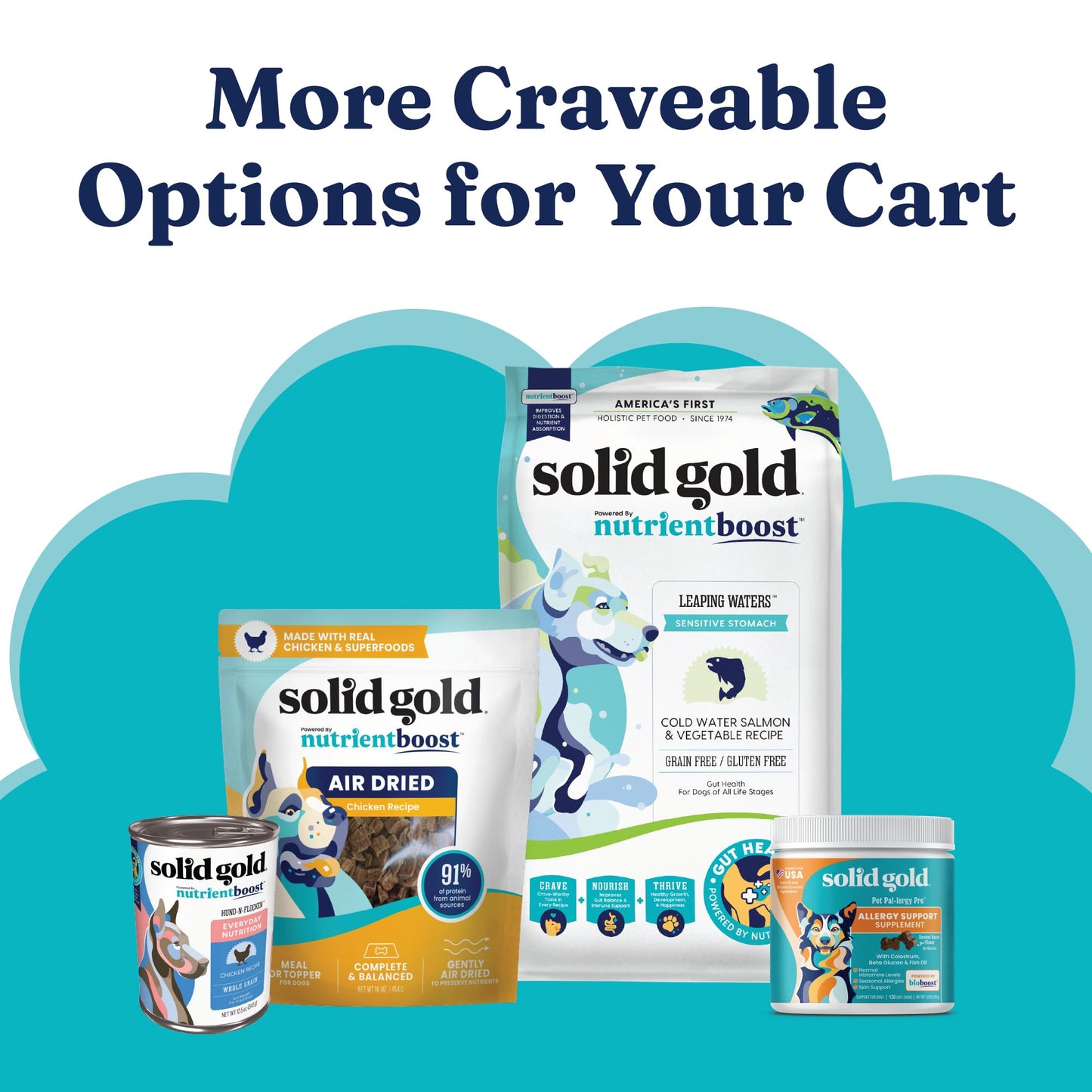 Solid Gold Healthy Dog Treats - Functional Peanut Butter Dog Treats w/Salmon Oil & Superfoods for Skin & Coat + Gut Health - Gluten Free Healthy Training Treat for Dogs of All Ages & Sizes - 5.2oz