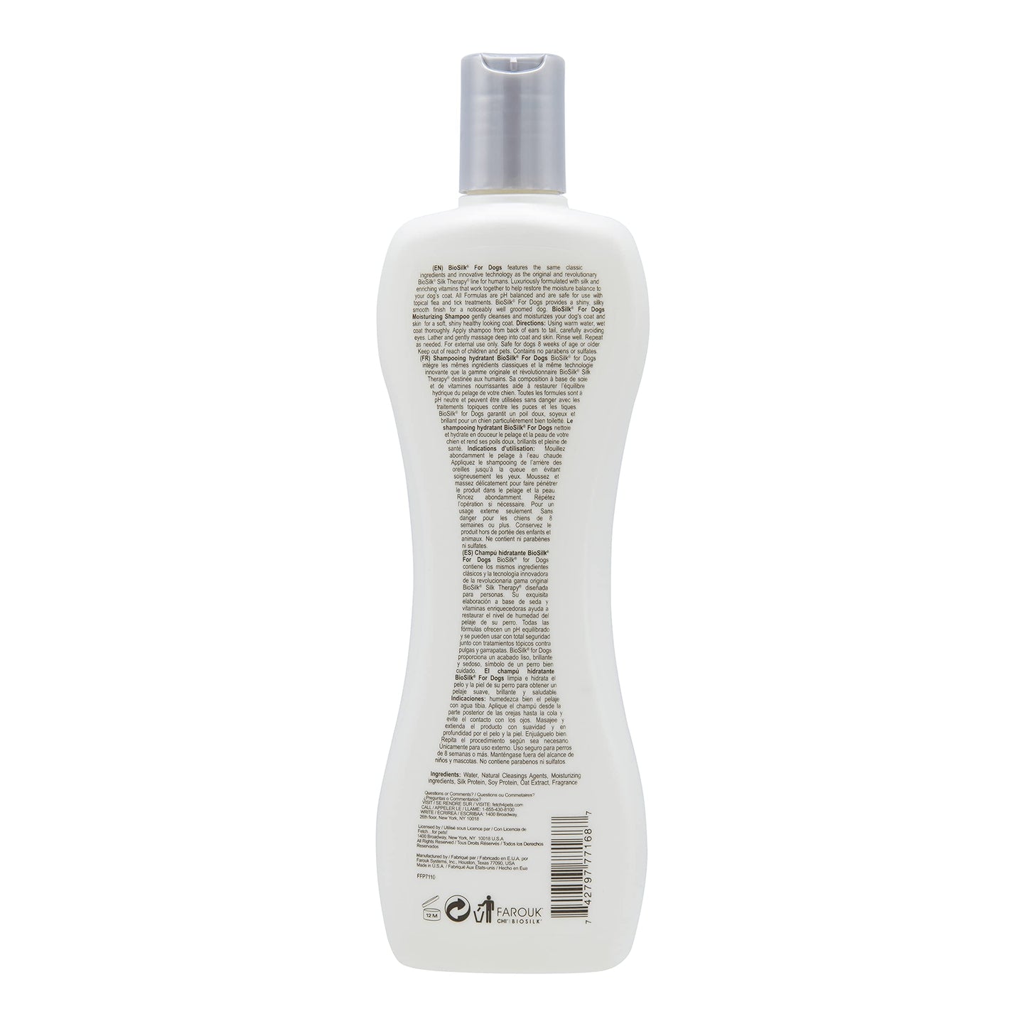 BioSilk Silk Therapy Moisturizing Shampoo for Dogs - Best Dog Shampoo for Pets with Dry, Itchy, or Sensitive Skin, Gentle Dog Wash, Essential Grooming Supplies, 12 Fl Oz - 2 Pack
