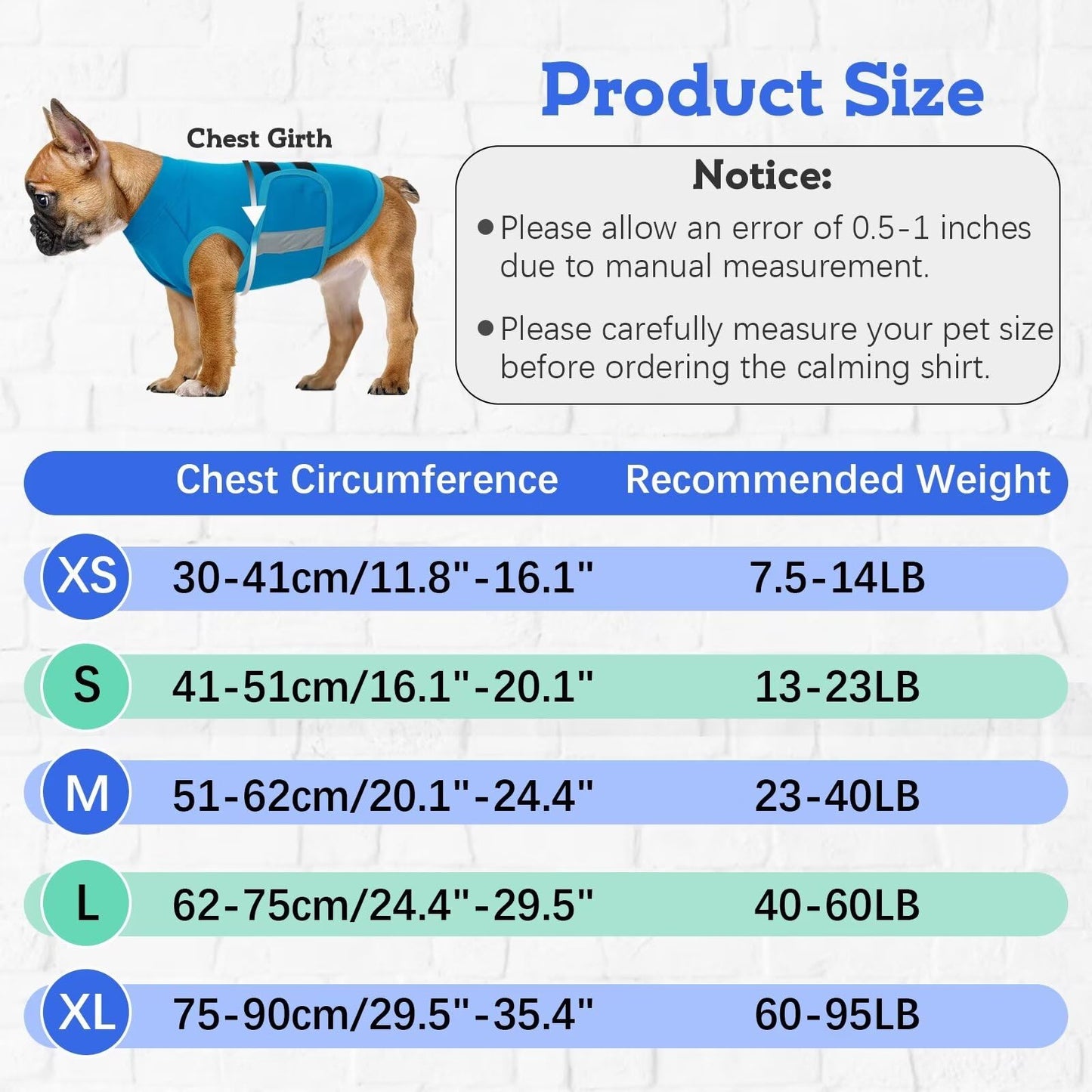 MIGOHI Breathable Dog Anxiety Calming Vest,Dog Firework Anxiety Relief Vest,Dogs Stress and Anxiety Relief Coat,Anxiety Vest for Large Dogs,Blue,XL