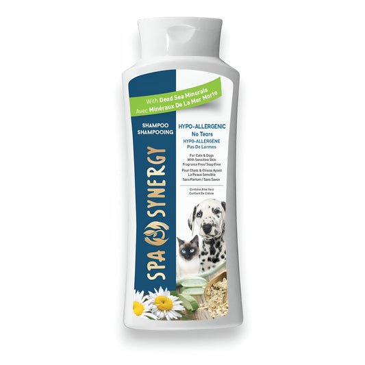Pet Dog Shampoo Natural Dead Sea Mineral Rich, Aloe Vera, Moisturizing, Soothing, pH Balanced, Soap Free, Paraben Free, Fragrance Free – Hypo-Allergenic No Tears - (1) Bottle 16.5 FL OZ