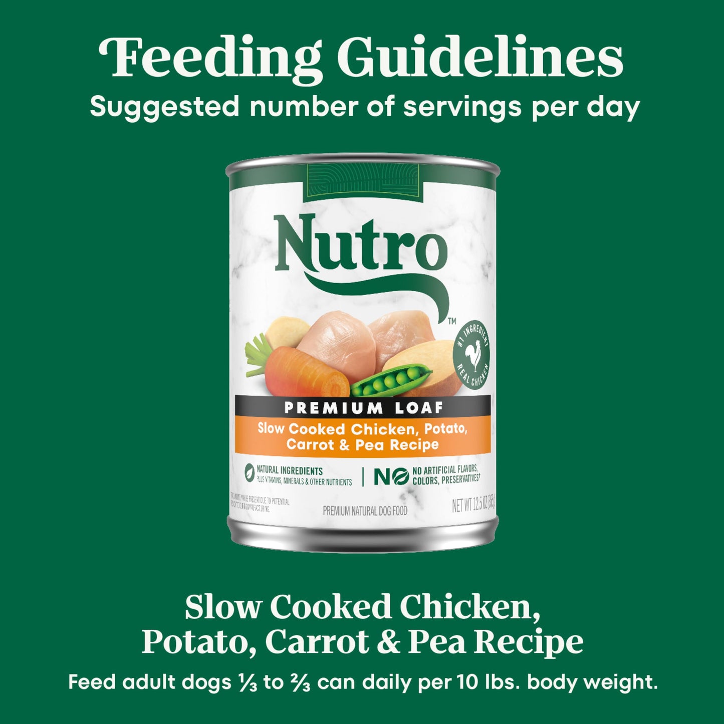 Nutro Natural Choice Premium Loaf Adult Wet Dog Food Chicken Recipe 12.5 oz Cans (12 Count, Pack of 1)