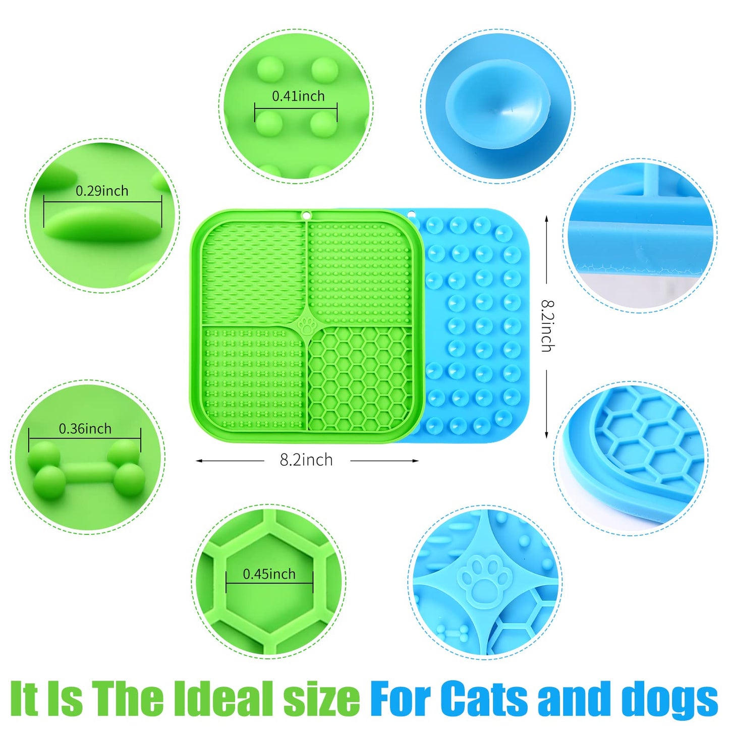 Lick Mat for Dogs, Premium Lick Pad with Suction Cups for Dog Anxiety Relief, Slow Feeder Dog Bowls, Bathing, Grooming and Training