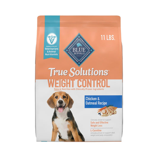 Blue Buffalo True Solutions Weight Control Natural Dry Dog Food for Adult Dogs, Chicken, 11-lb. Bag